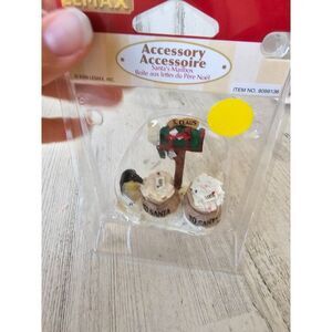 Lemax Santas mailbox penguin RARE mail Xmas village accessory 2006 new